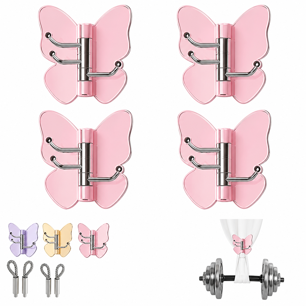 🦋 Premium Butterfly Magnetic Tiebacks