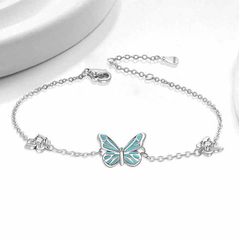 Butterfly Glowing Sterling Silver Necklace (PACK OF 2)