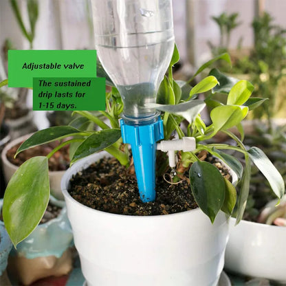 Self-watering drip irrigation spikes kit for indoor and outdoor plants