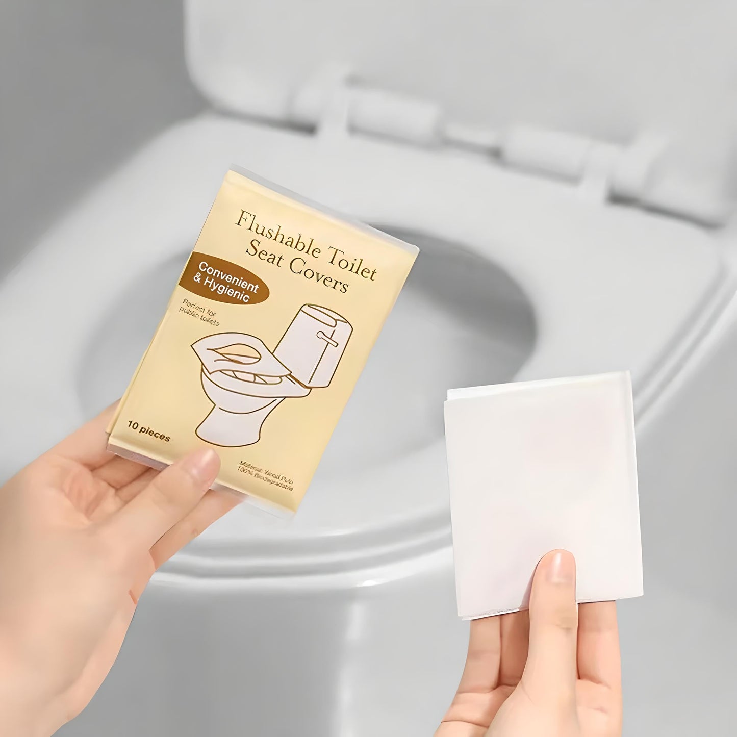 🚽 Flushable Travel Toilet Seat Cove