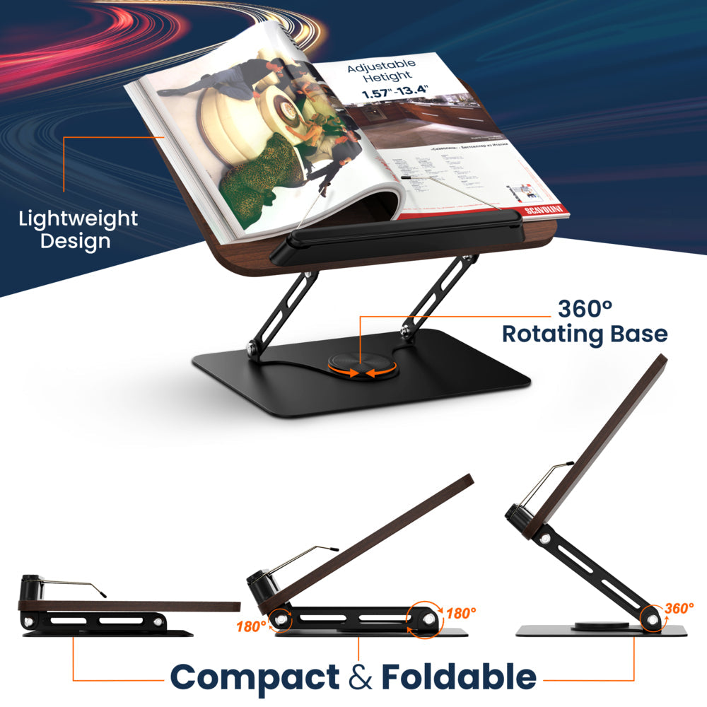ShoppingAll Foldable Adjustable Book Holder with 360°