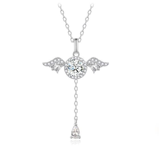 Swarovski Angel Wings Dancing Necklace - 925 Sterling Silver Necklace