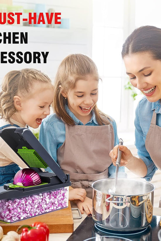 Multifunctional Vegetable Slicer Cutter & Shredder with Basket