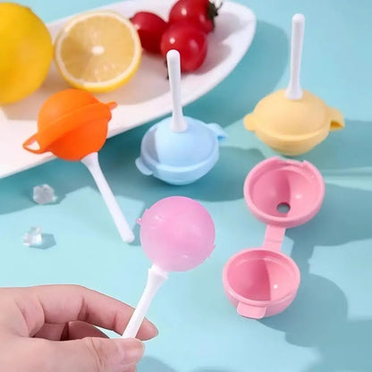 🍦✨ Lollipop Ice Cream Mold – Reusable Popsicle Maker with Sticks 🍓❄️