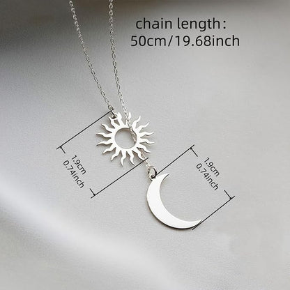 Luna Sol™ Stainless Steel Celestial Pendant Necklace