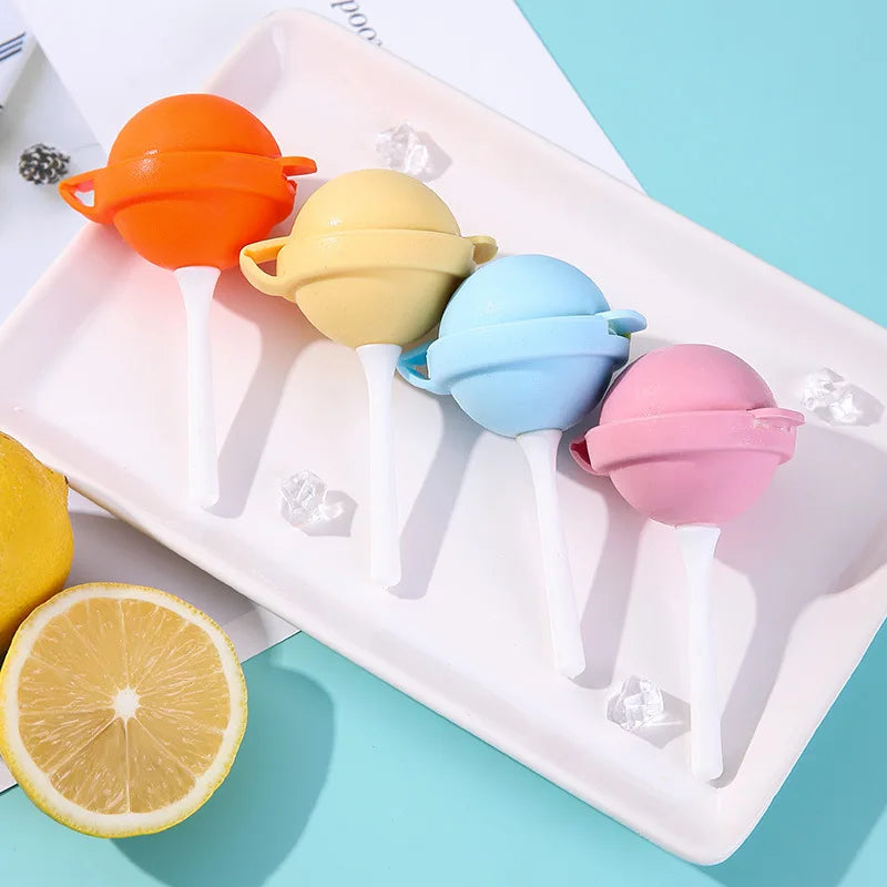 🍦✨ Lollipop Ice Cream Mold – Reusable Popsicle Maker with Sticks 🍓❄️