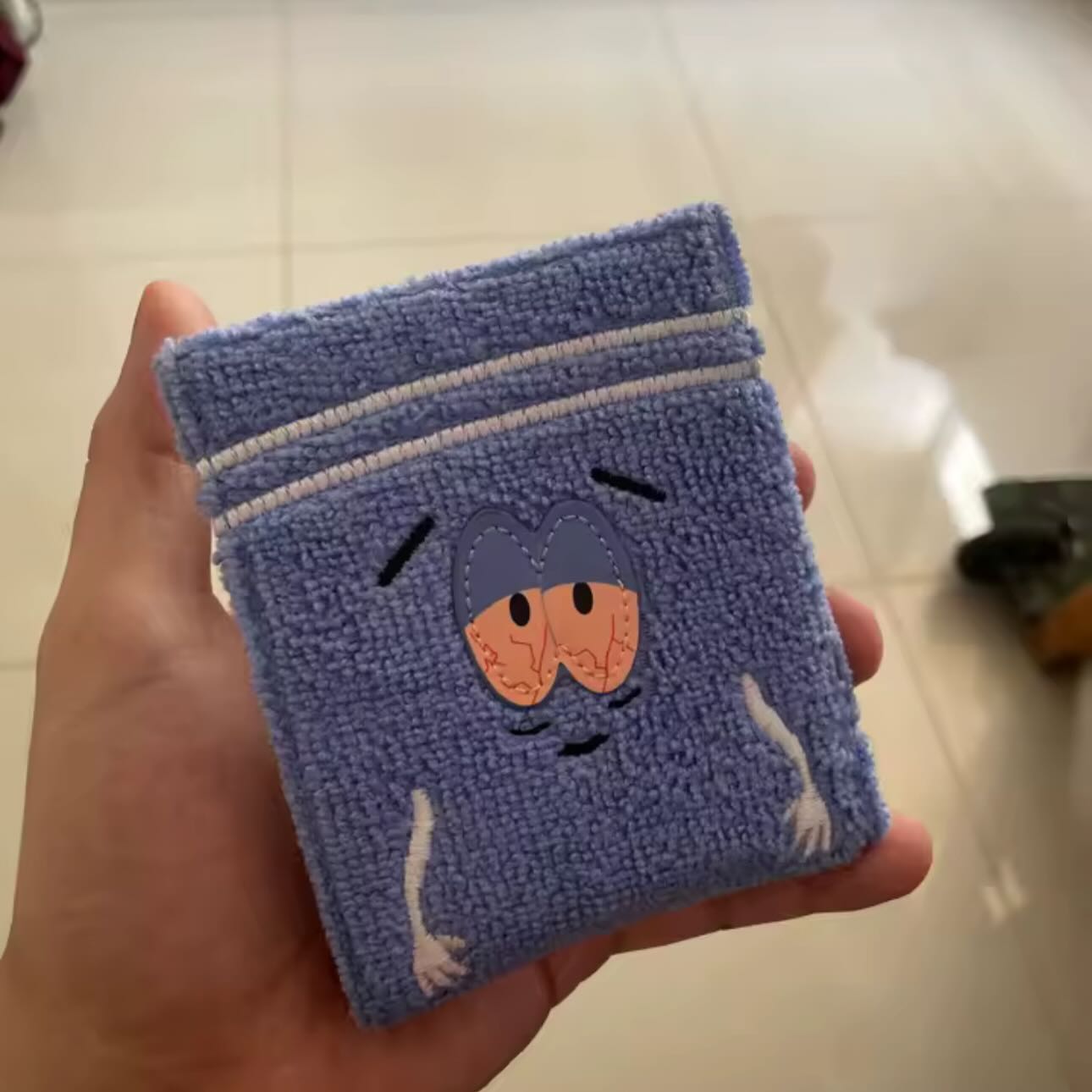 Blue Monster Tufted Wallet
