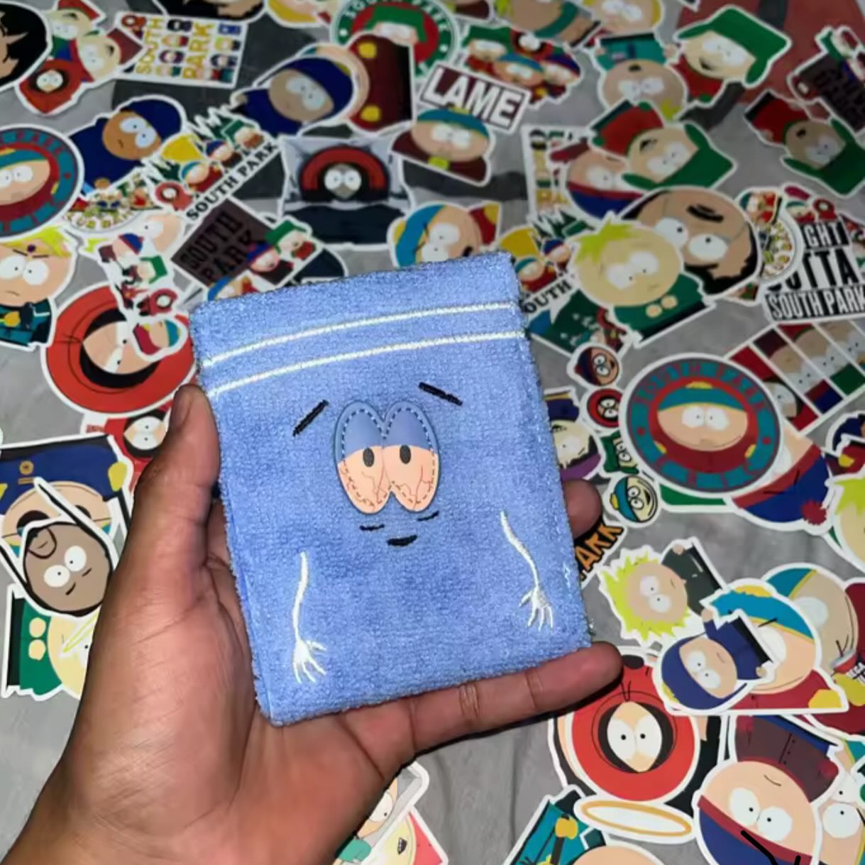 Blue Monster Tufted Wallet