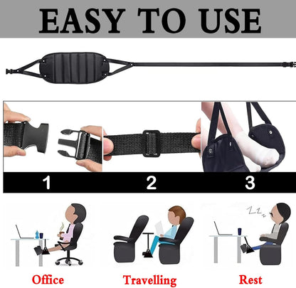 ✈️ Portable Foot Rest Sling for Travel