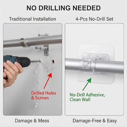 Self Adhesive Curtain Rod Holder