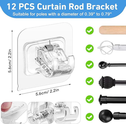 Self Adhesive Curtain Rod Holder