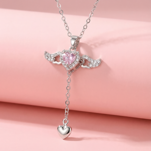 Swarovski Angel Wings Dancing Necklace - 925 Sterling Silver Necklace