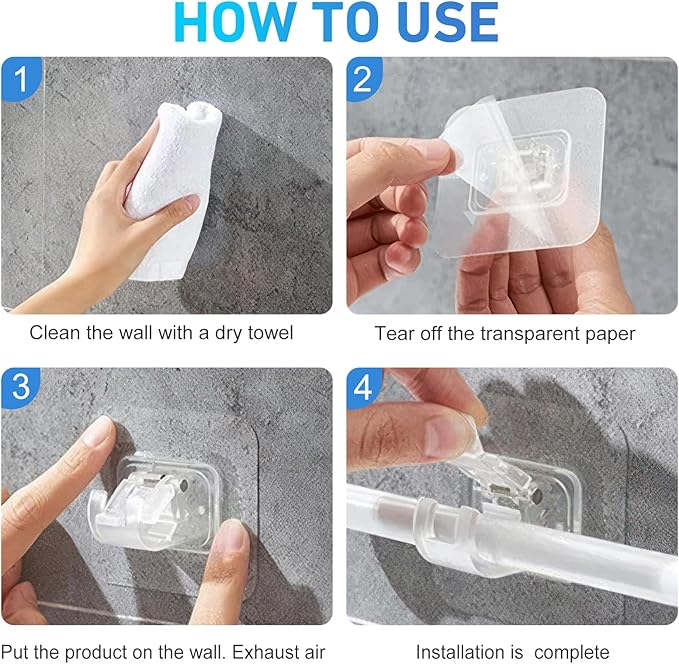 Self Adhesive Curtain Rod Holder
