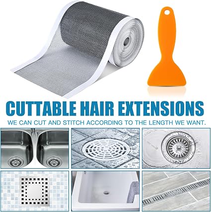 🧹 Drain Hair Catcher &amp; Filter Mesh Roll