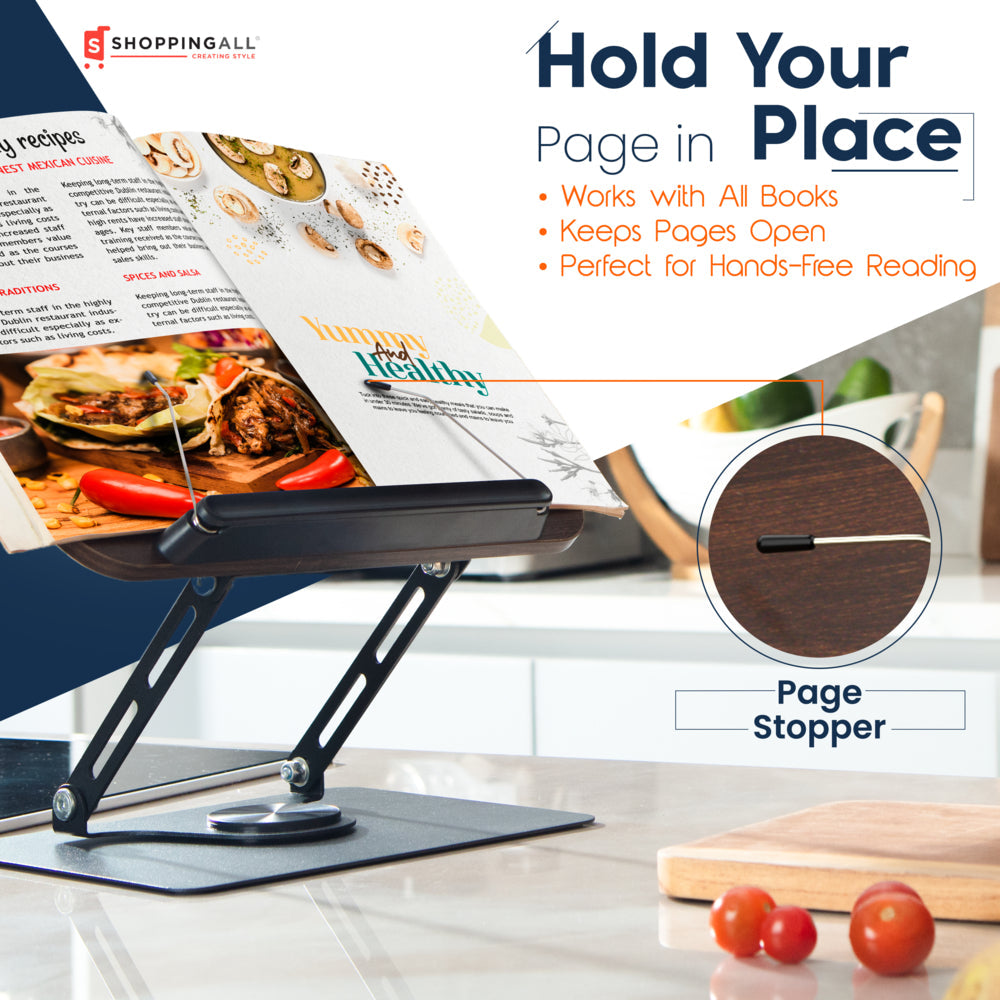 ShoppingAll Foldable Adjustable Book Holder with 360°