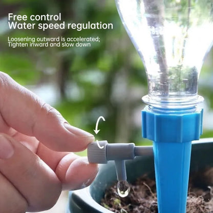 Self-watering drip irrigation spikes kit for indoor and outdoor plants
