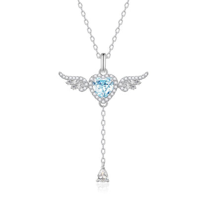 Swarovski Angel Wings Dancing Necklace - 925 Sterling Silver Necklace