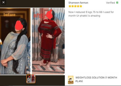 Dr Rubina Weightloss Solution buy 1 get 1 free (2 Month Plan)