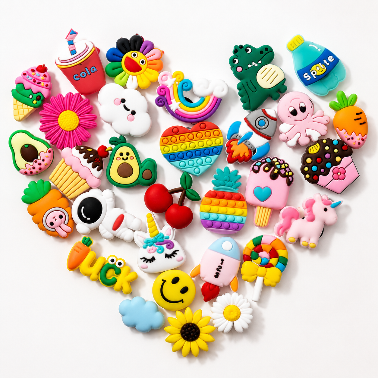 🌈 DIY Silicone Charm Set (6 PCS)