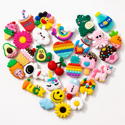 🌈 DIY Silicone Charm Set (6 PCS)