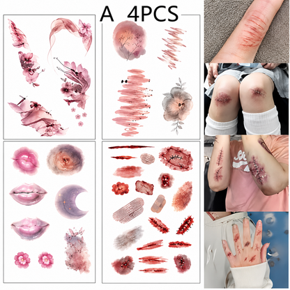 🩸 Realistic Fake Wound Temporary Tattoo Stickers