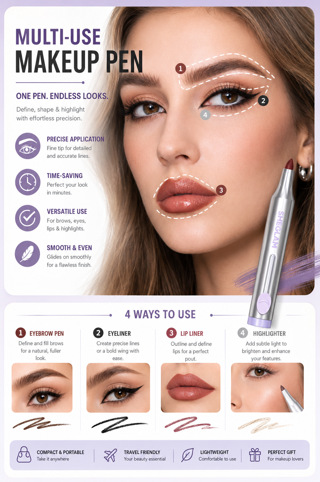 ⭐ Multi-Function Makeup Pen
