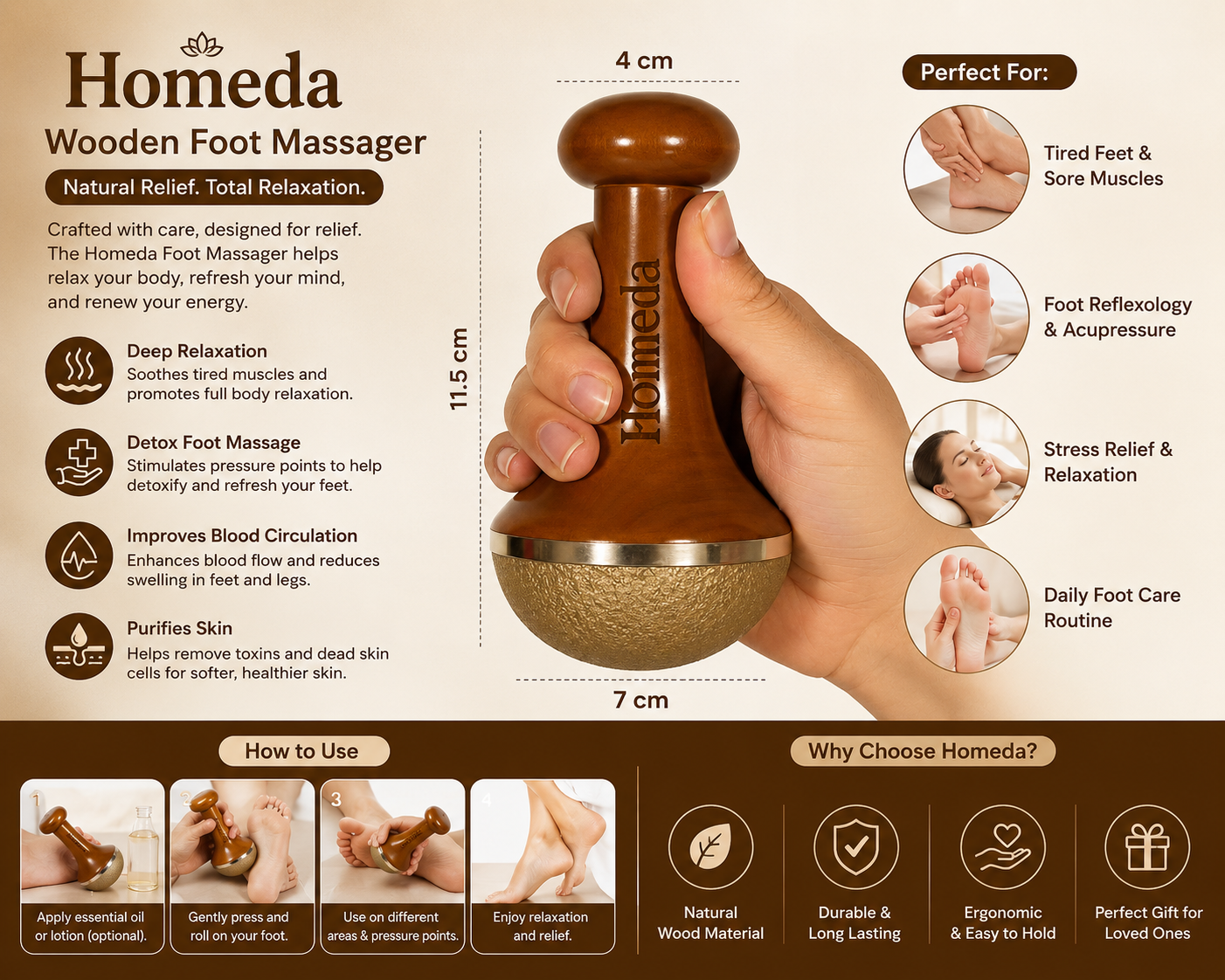 Kansa Facial Massage Wand