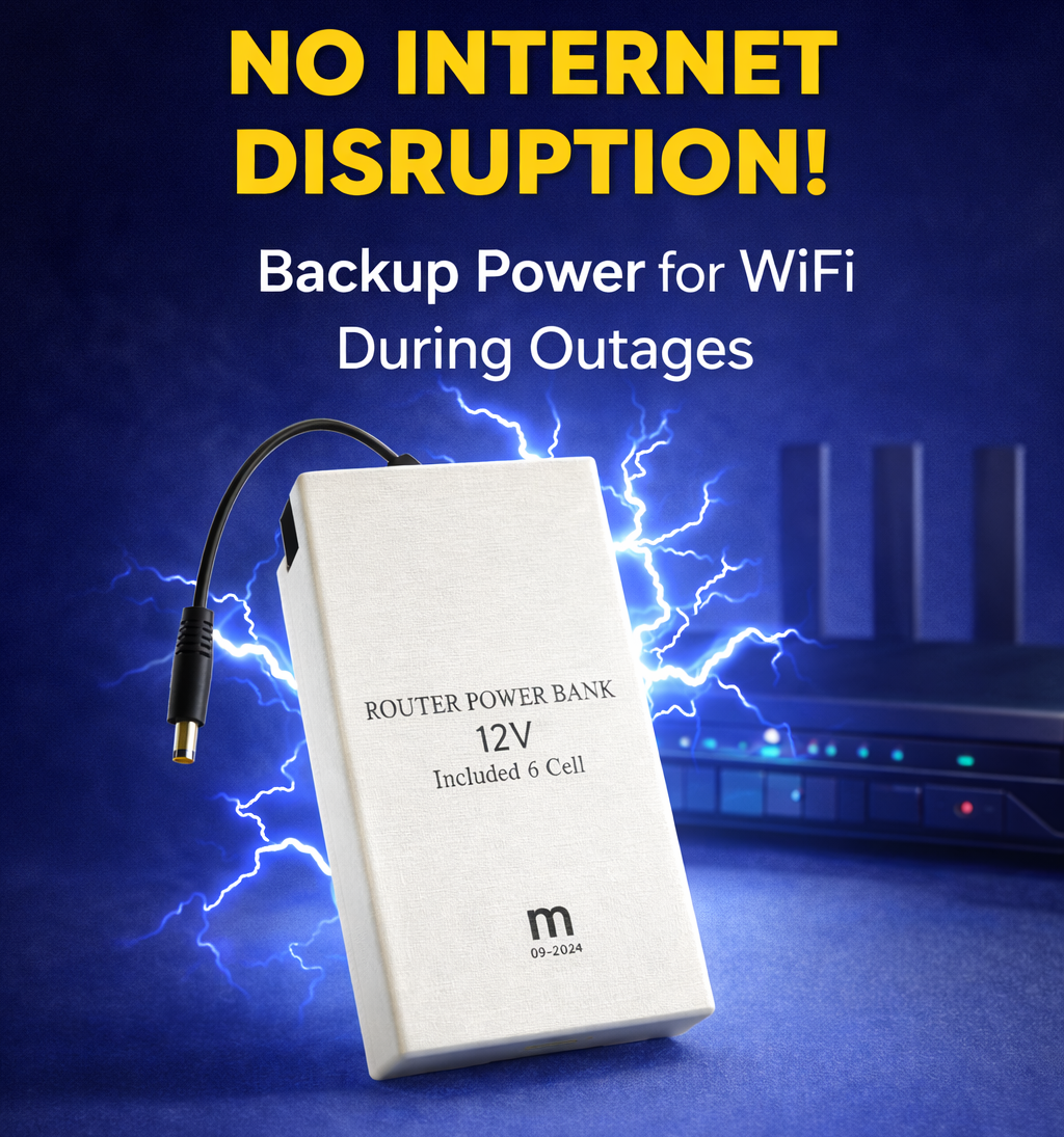 WiFi Router Power Bank (8–10Hrs Backup)