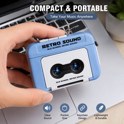 Retro Mini Voice Recorder Keychain ⭐⭐