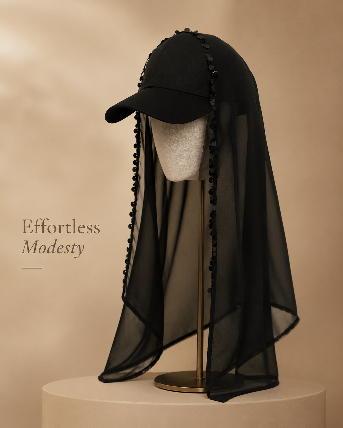 🧕 Elegant Girl Veil Cap