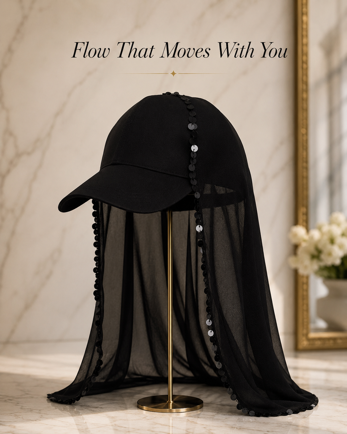 🧕 Elegant Girl Veil Cap