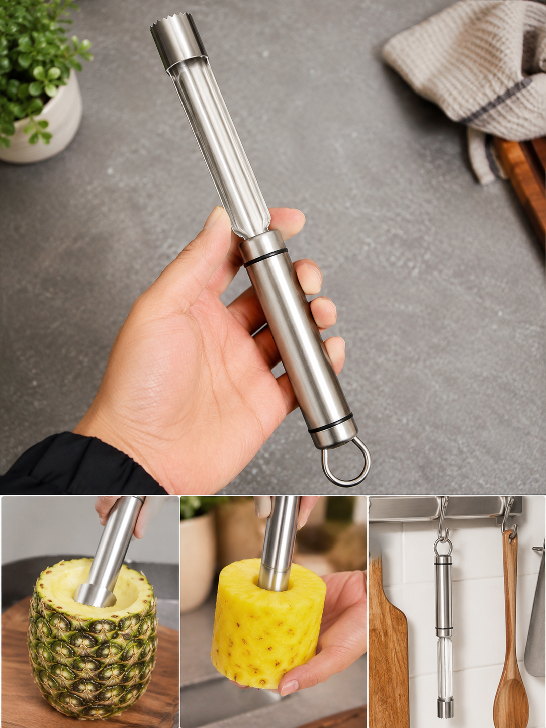 Premium Stainless Steel Fruit & Vegetable Corer | Seed Remover Tool