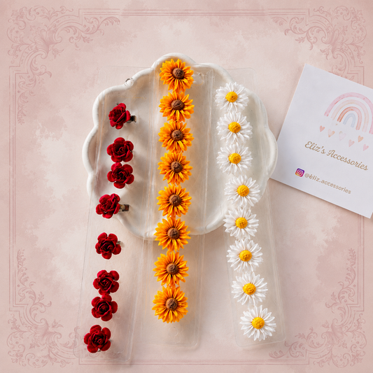 Floral Hair Earrings – Lightweight & Stylish Hair Accessories