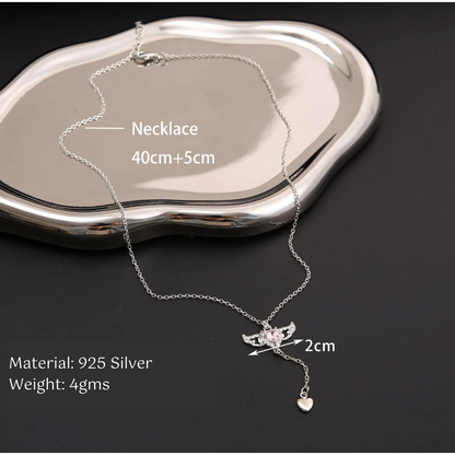 Swarovski Angel Wings Dancing Necklace - 925 Sterling Silver Necklace