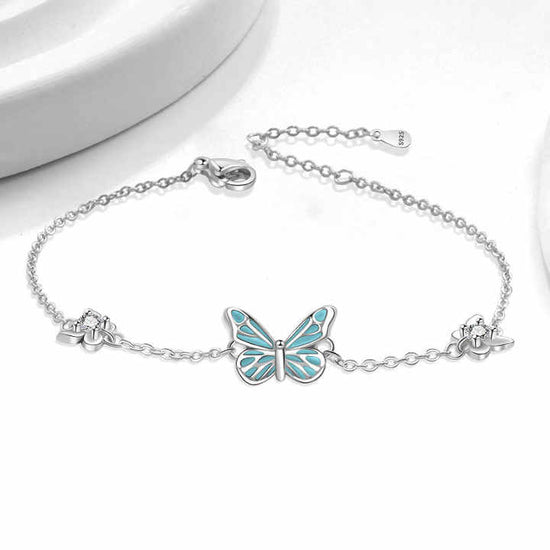 Butterfly Glowing Sterling Silver Necklace (PACK OF 2)