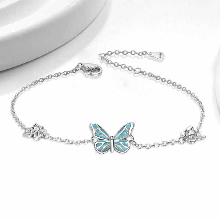 Butterfly Glowing Sterling Silver Necklace (PACK OF 2)