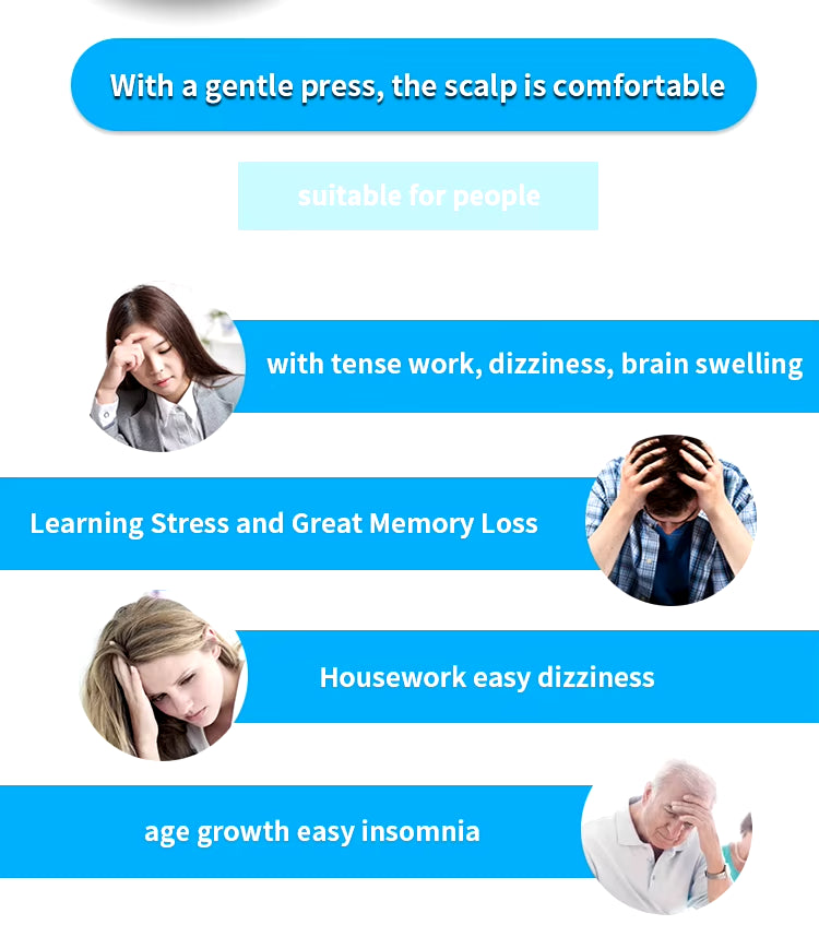 Waterproof Electric Head Massager Wireless