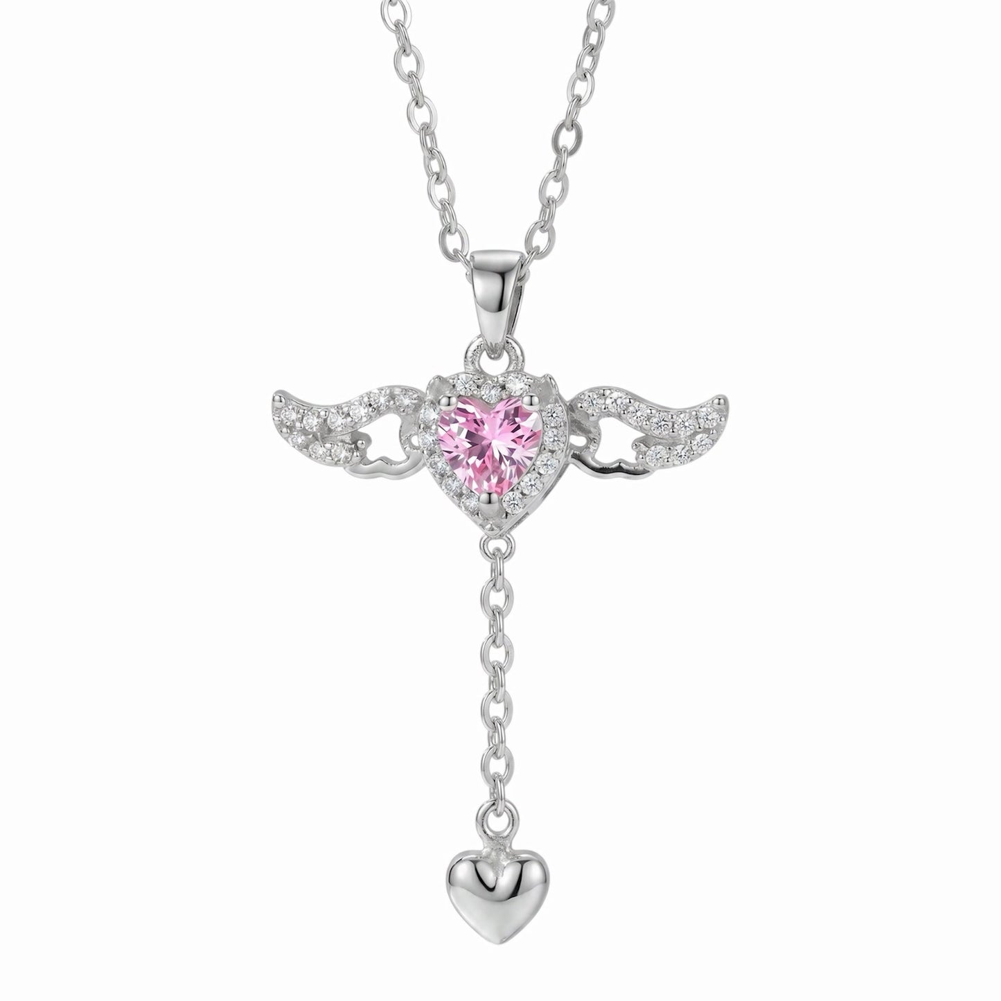Swarovski Angel Wings Dancing Necklace - 925 Sterling Silver Necklace