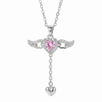 Swarovski Angel Wings Dancing Necklace - 925 Sterling Silver Necklace