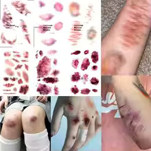🩸 Realistic Fake Wound Temporary Tattoo Stickers