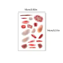 🩸 Realistic Fake Wound Temporary Tattoo Stickers