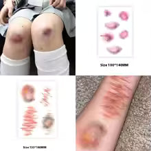 🩸 Realistic Fake Wound Temporary Tattoo Stickers