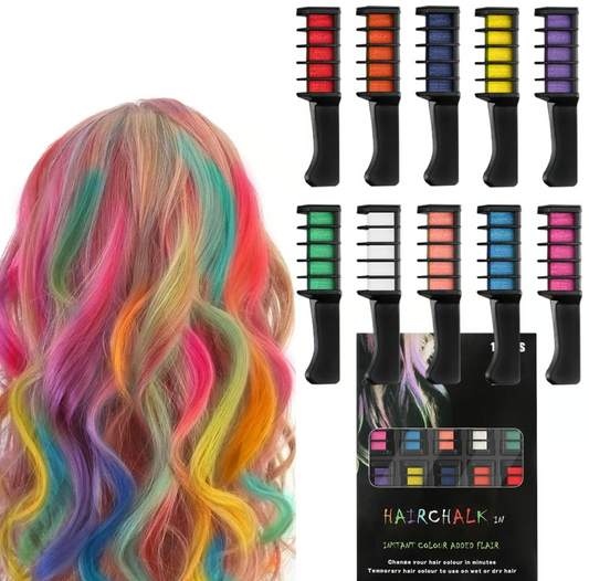 Hair Chalk Comb Temporary Hair Color Dye + (Free Gift)