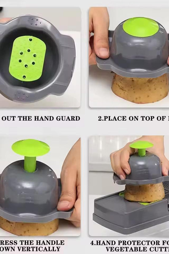 Multifunctional Vegetable Slicer Cutter & Shredder with Basket