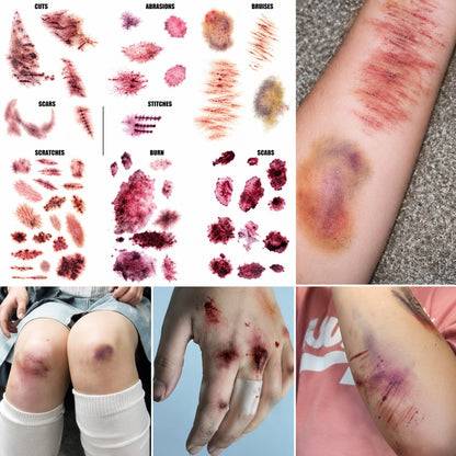 🩸 Realistic Fake Wound Temporary Tattoo Stickers