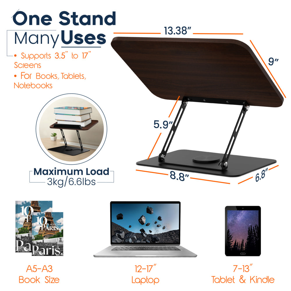 ShoppingAll Foldable Adjustable Book Holder with 360°
