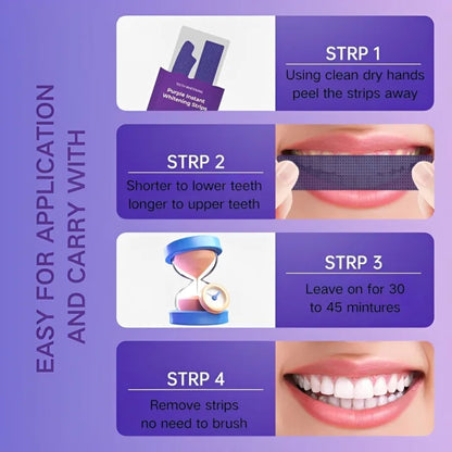 Purple Instant Teeth Whitening Strips
