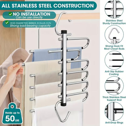 Flexi Rack™ 5-Tier Space-Saving Pants Hanger