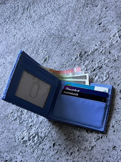 Blue Monster Tufted Wallet