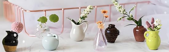 Cute Plant Ceramic Vase Fridge Magnets